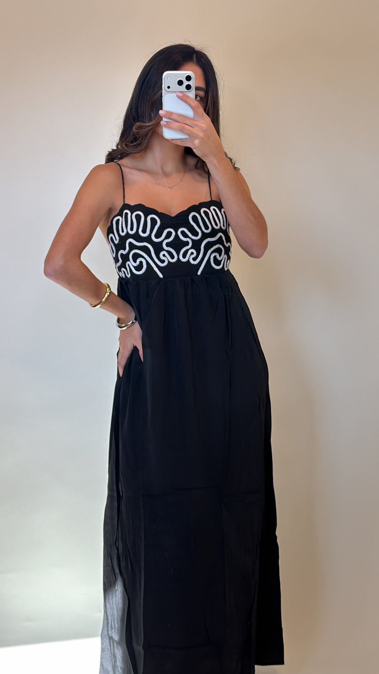 Embroidered Maxi Dress- FINAL SALE