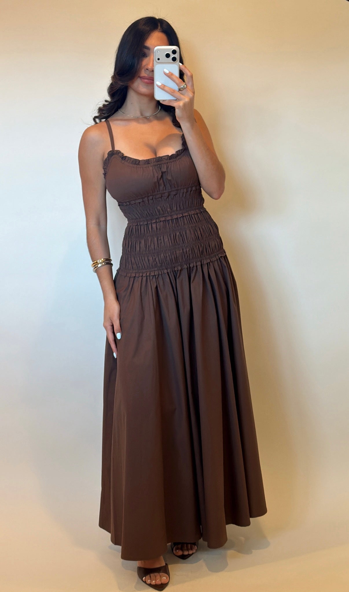 Elara Smocked Maxi Dress