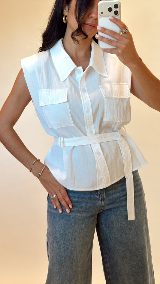 Camille Belted Blouse