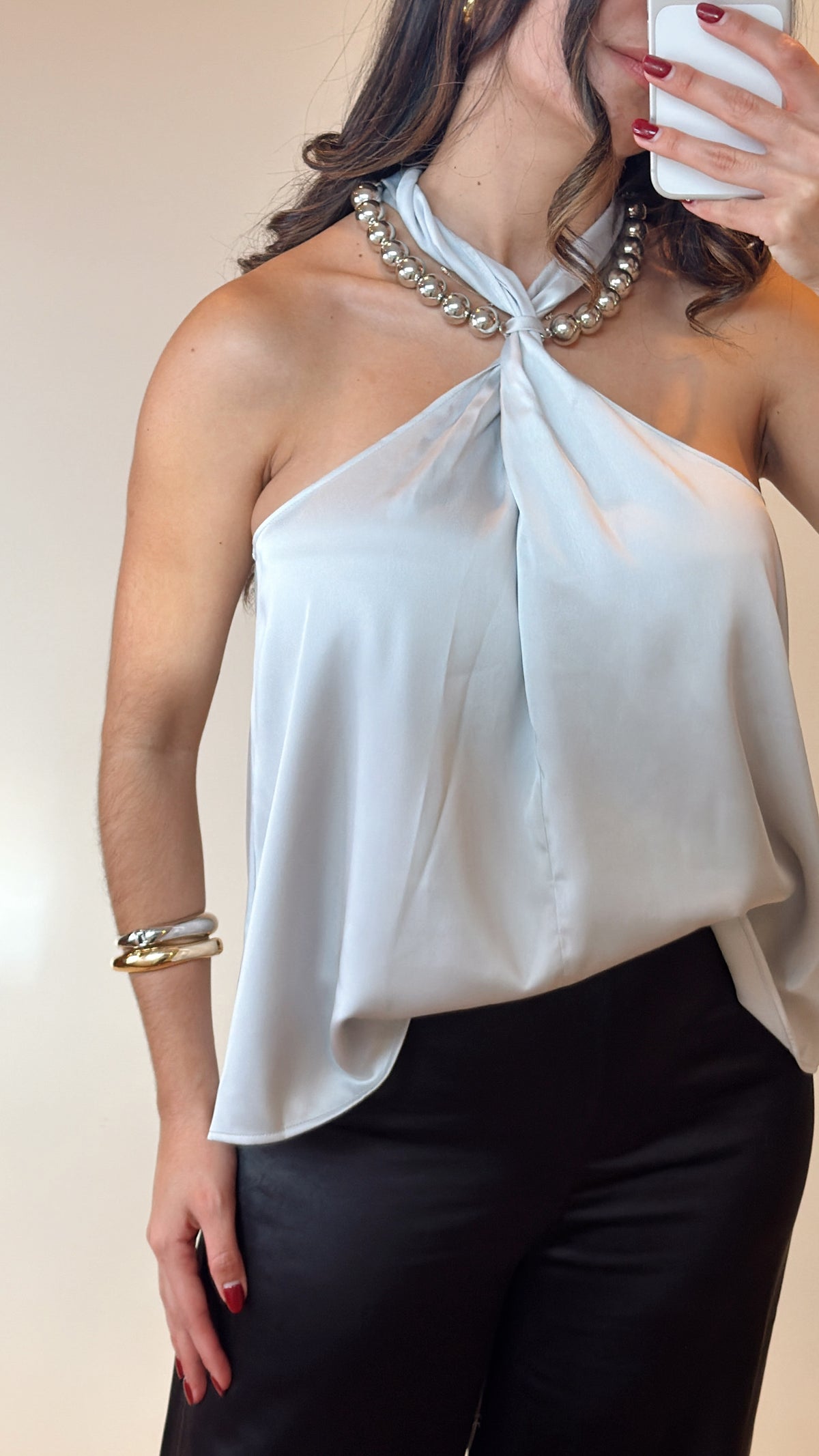 Celeste Silver Top