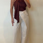 Sand Asymmetrical Wrap Pants