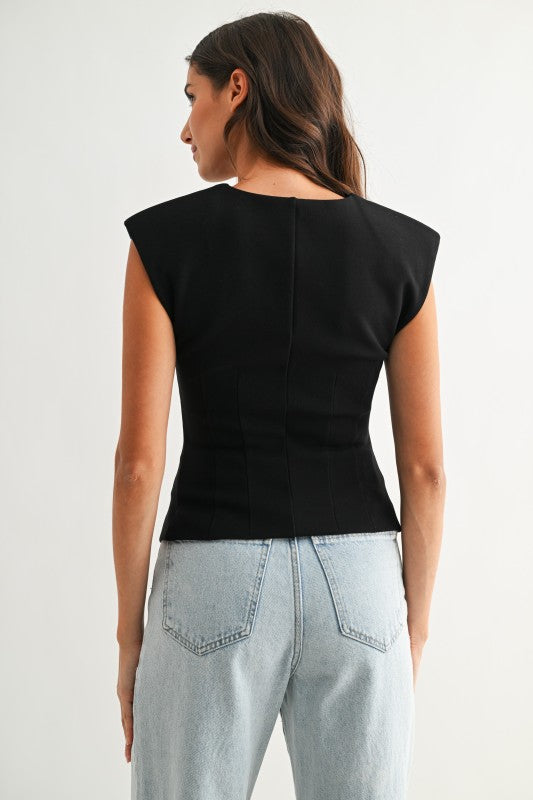 Bossy Black Vest