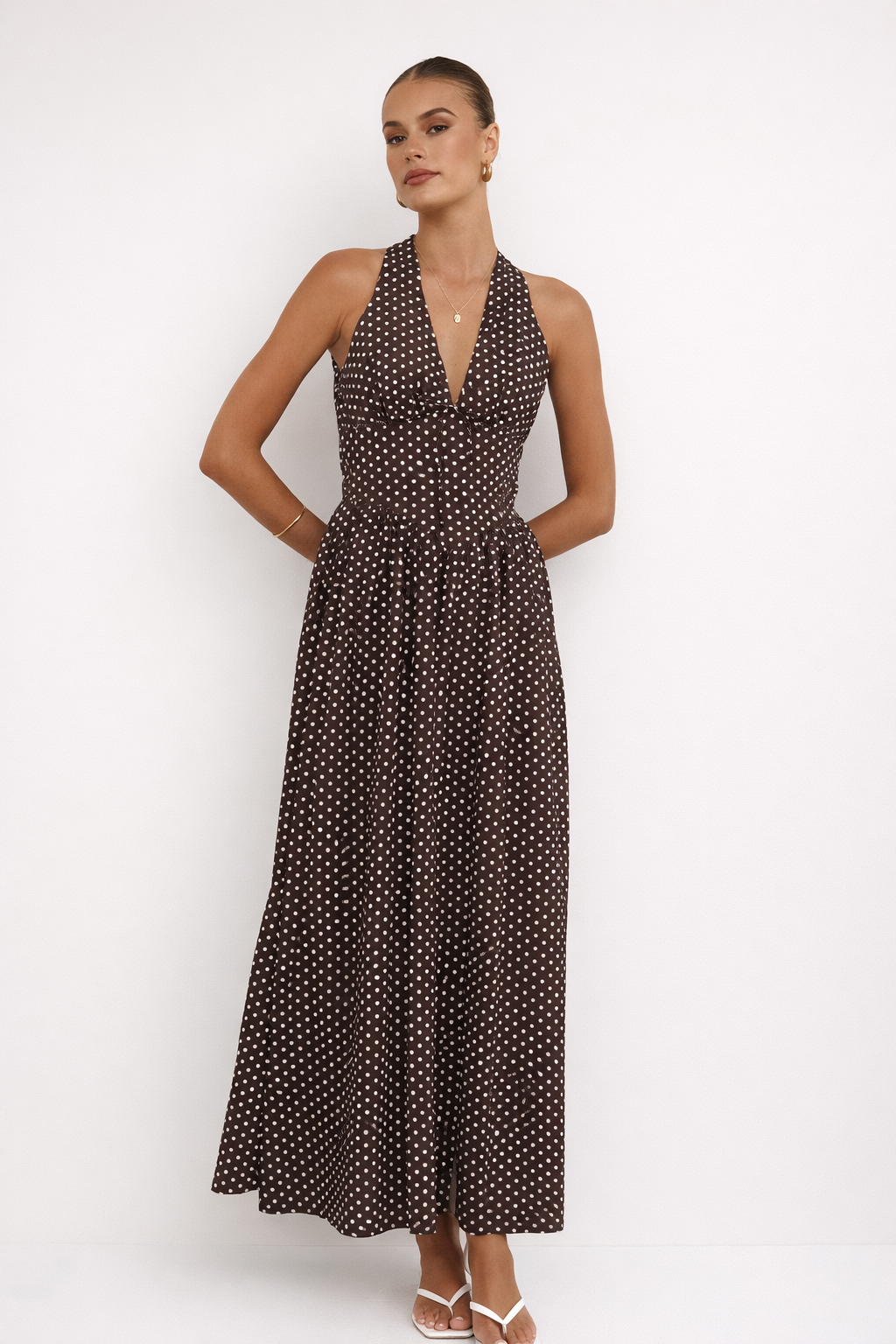 Polka Dots Maxi Dress