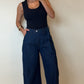 Modern Pleat Denim Pants
