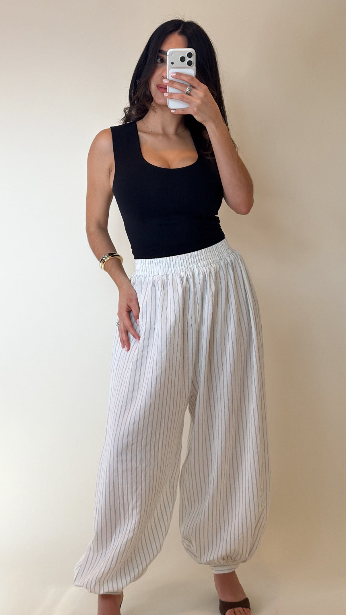 Relaxed Striped Pants