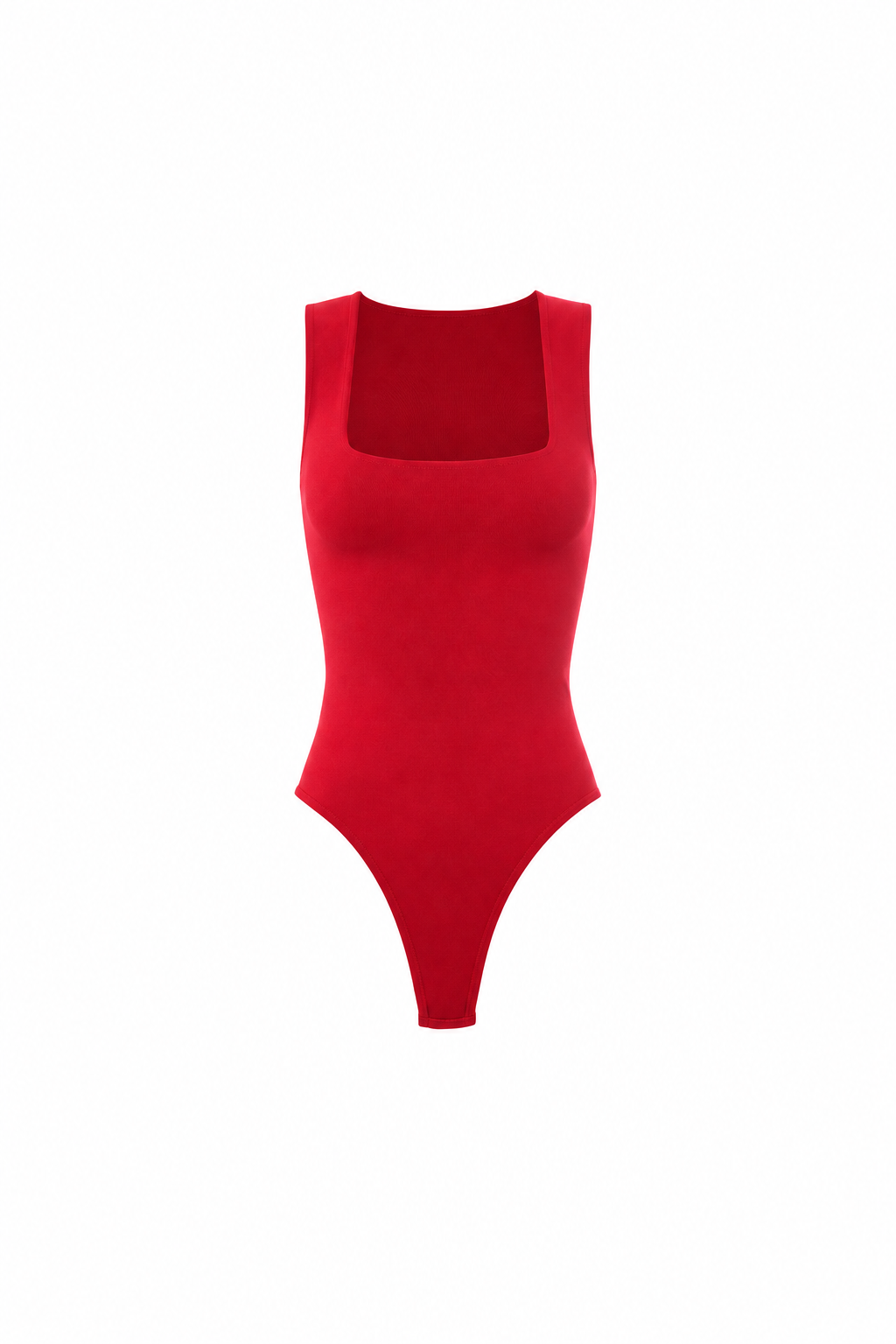 Square Neck Bodysuit Cherry - FINAL SALE