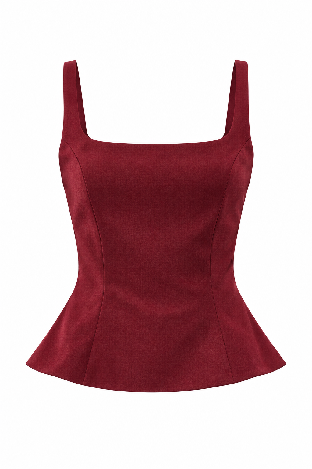 Burgundy Peplum Top