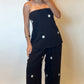Polka Dot Tube Top & Wide Leg Pant Set