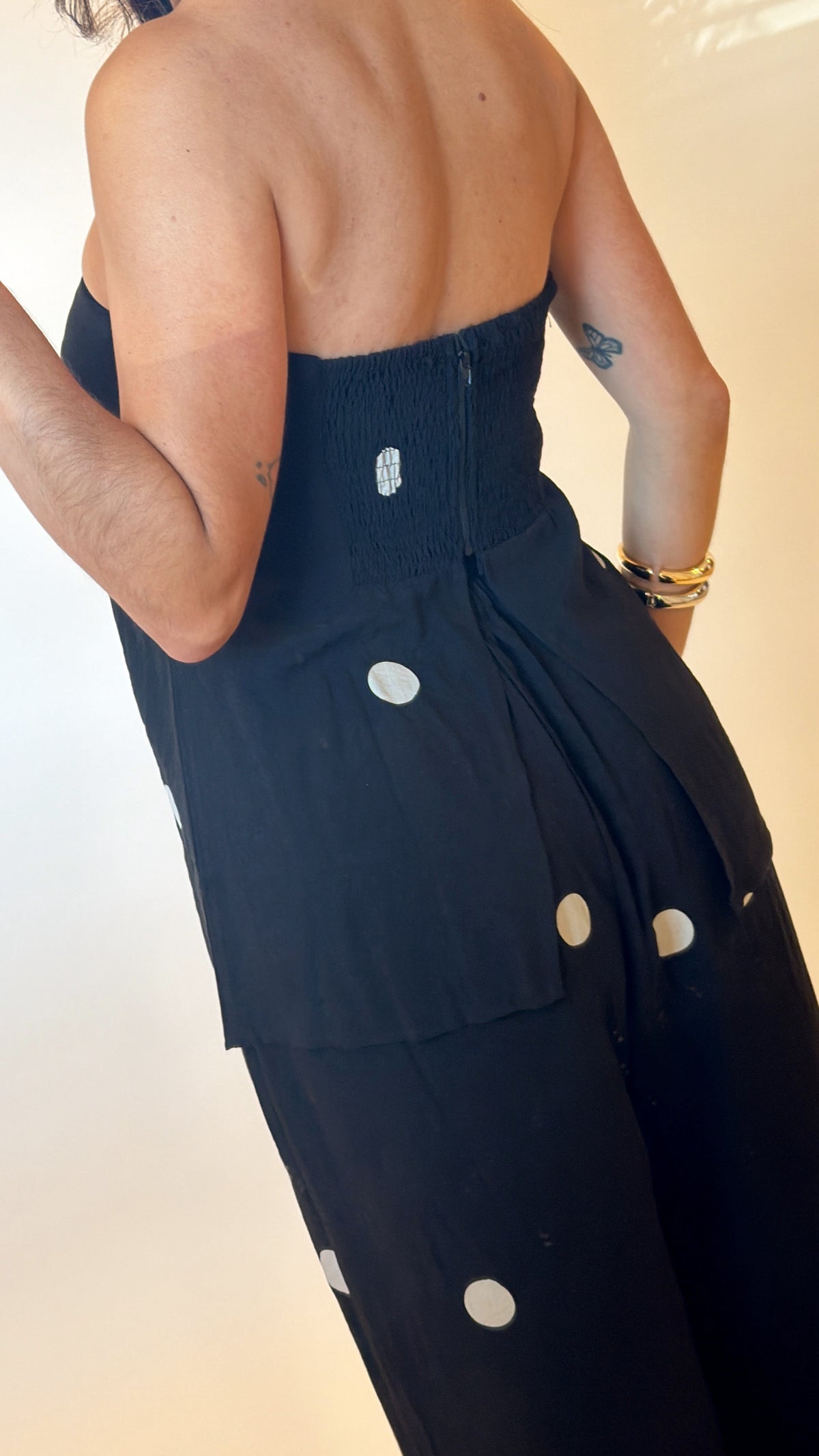 Polka Dot Tube Top & Wide Leg Pant Set